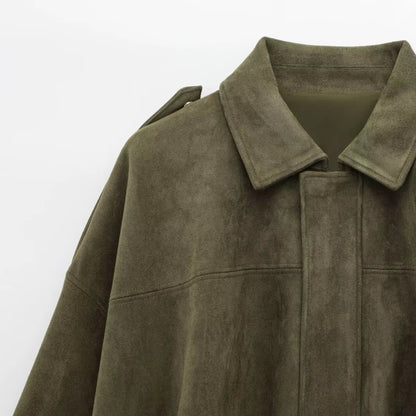 Oversized Mocka Jacka Dam – Vintage Bomberjacka – Långärmad Casual jacka