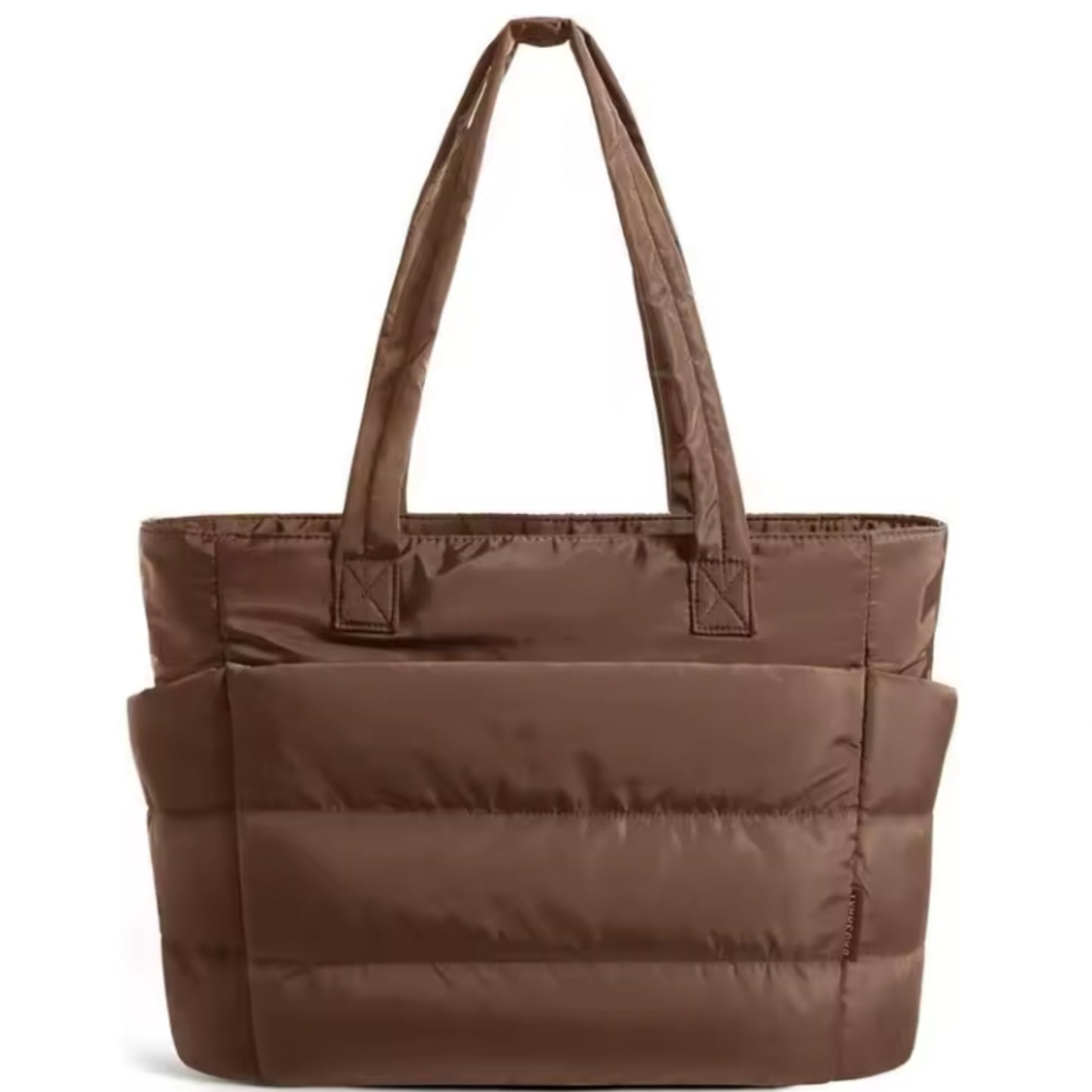 Nylon Tote Bag Dam – Stor Axelväska med Dragkedja – Rymlig Laptopväska för Jobb & Resa