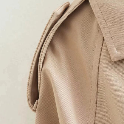 Cropped Trenchcoat Dam – Kort Jacka med Bälte – Elegant Vårjacka & Streetwear