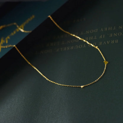Elegant Mini Hjärta Halsband | Stilrent Rostfritt Stål Smycke Dam