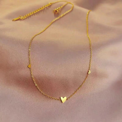 Elegant Mini Hjärta Halsband | Stilrent Rostfritt Stål Smycke Dam