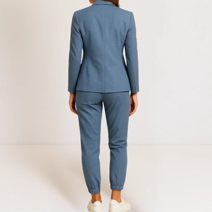 Dam Blazer & Byxset – Elegant Tvådelad Kostym för Kontor