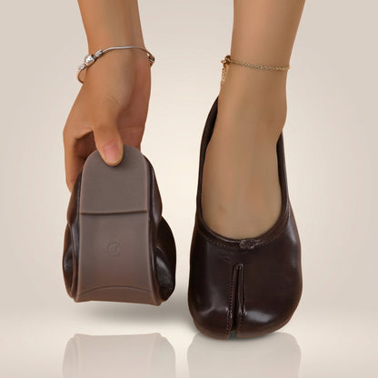 Ballerinaskor Dam – Bekväma Slip-On Skor med Tådelare – Mjuka & Stilrena Vardagsskor (EU 34–45)