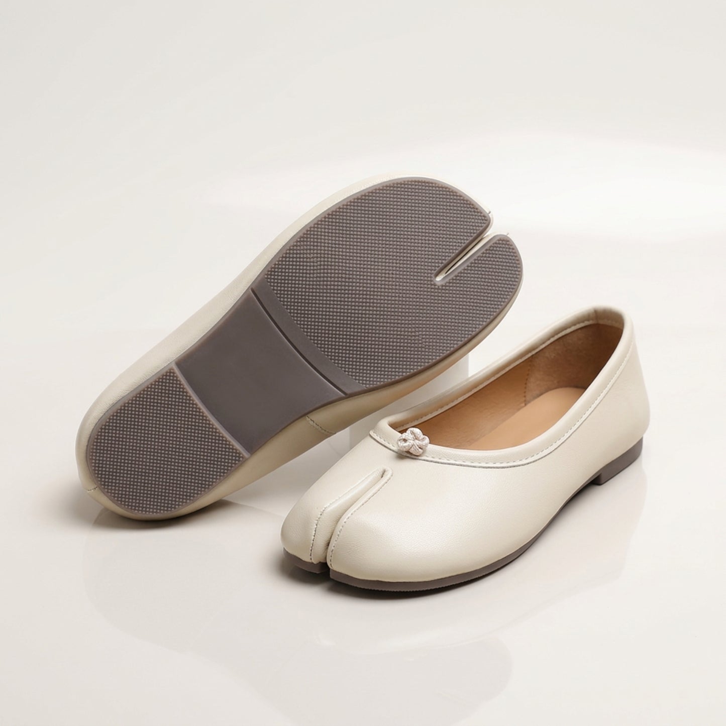 Ballerinaskor Dam – Bekväma Slip-On Skor med Tådelare – Mjuka & Stilrena Vardagsskor (EU 34–45)