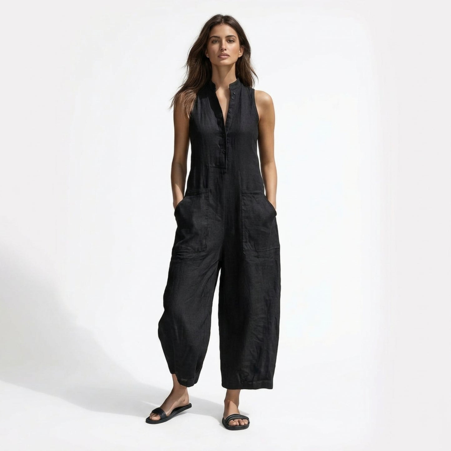 Jumpsuit Dam med Vida Ben – Elegant Ärmlös One-Piece