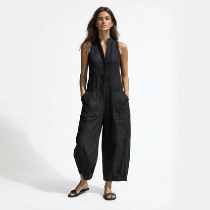 Jumpsuit Dam med Vida Ben – Elegant Ärmlös One-Piece