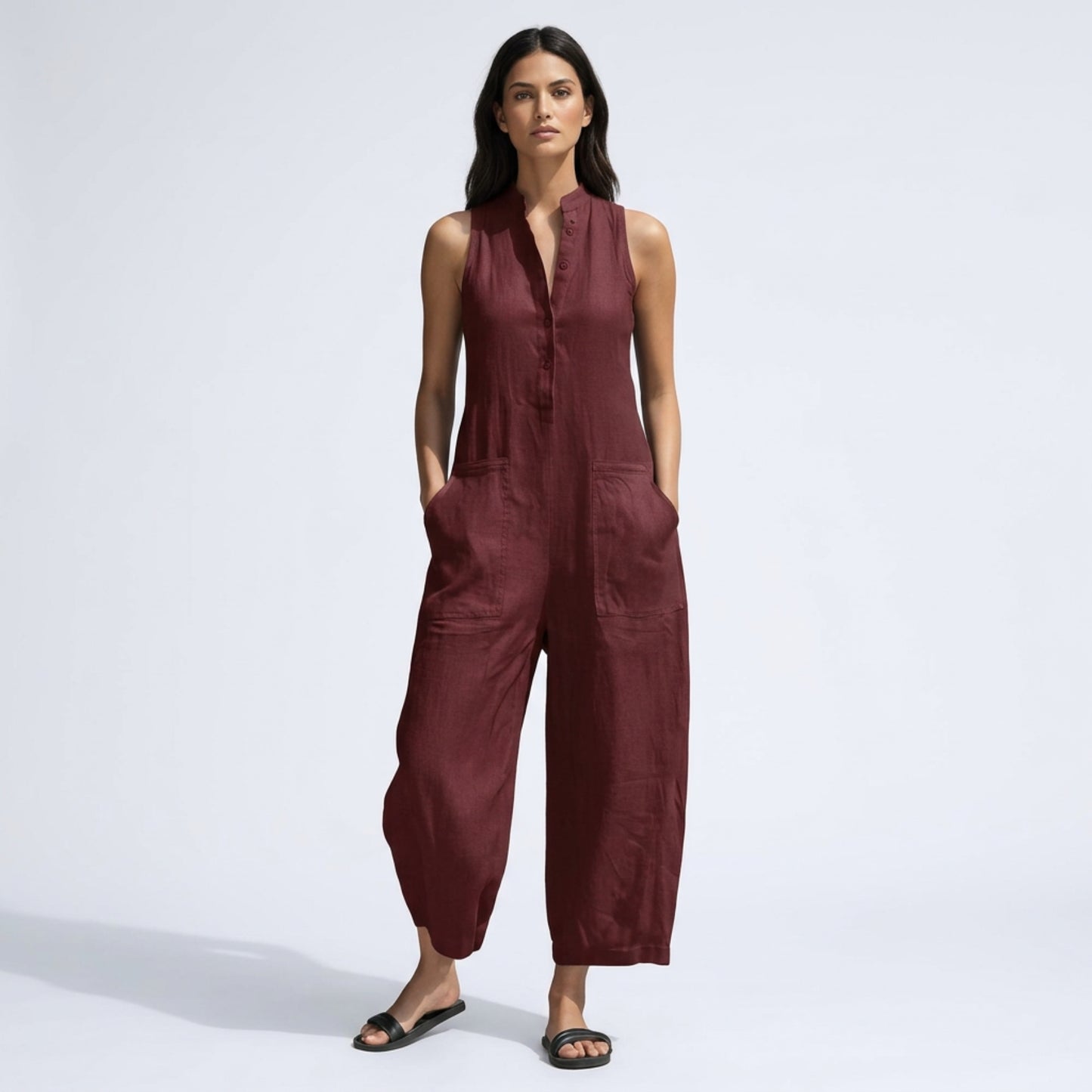 Jumpsuit Dam med Vida Ben – Elegant Ärmlös One-Piece