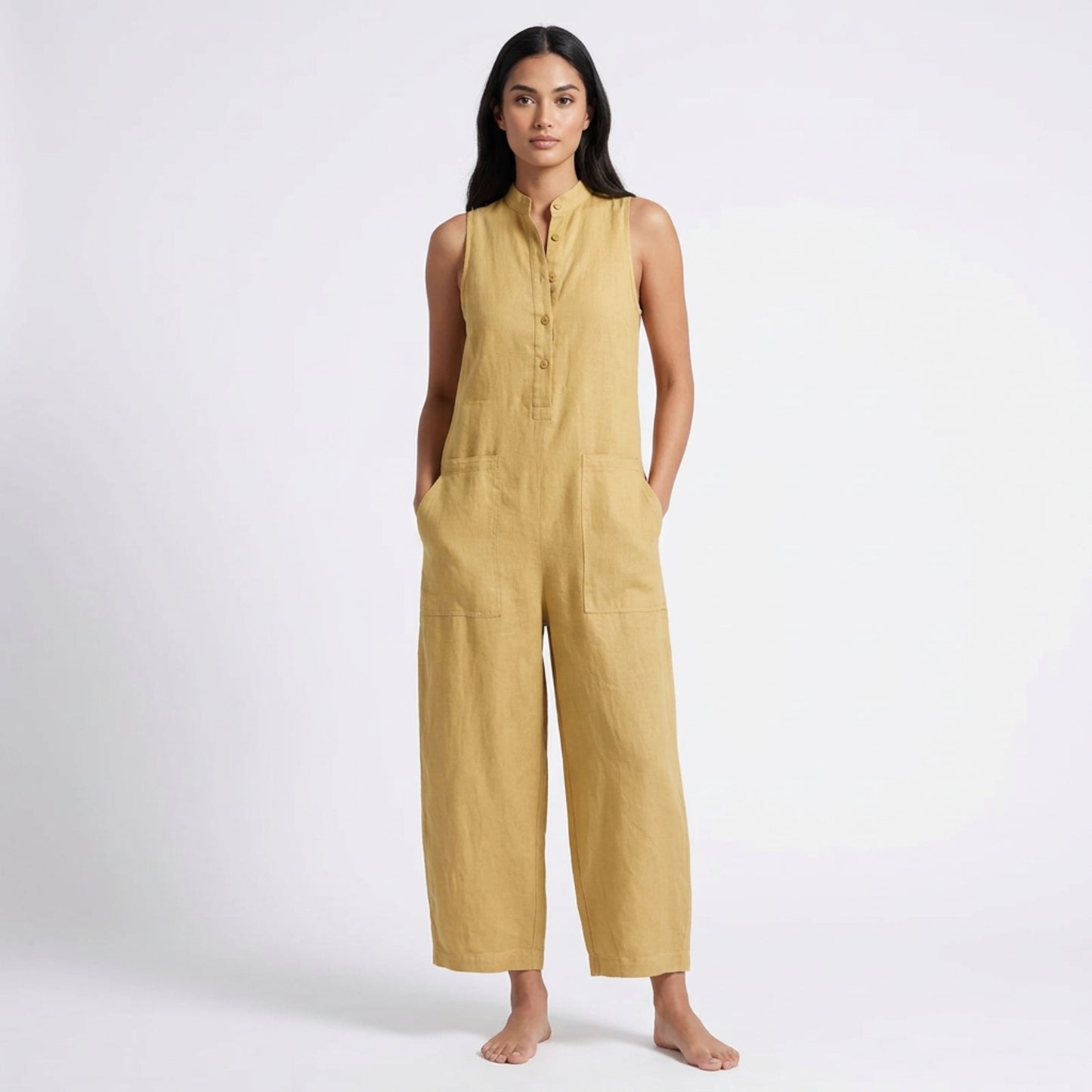 Jumpsuit Dam med Vida Ben – Elegant Ärmlös One-Piece