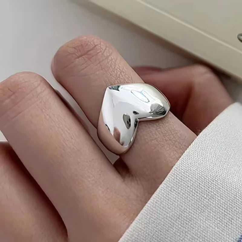 Eleganta 925 Sterling Silver Ringar | Geometrisk Multilager Rund Pärl Design Dam