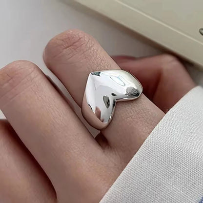 Eleganta 925 Sterling Silver Ringar | Geometrisk Multilager Rund Pärl Design Dam