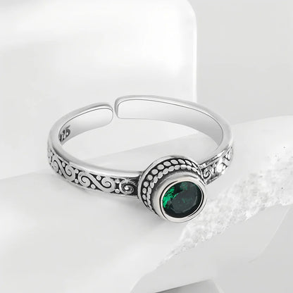 Eleganta 925 Sterling Silver Ringar | Geometrisk Multilager Rund Pärl Design Dam