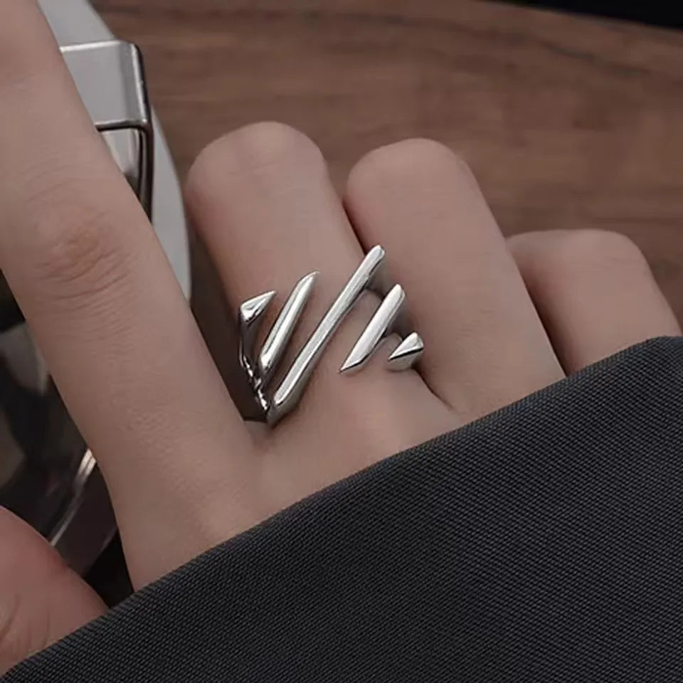 Eleganta 925 Sterling Silver Ringar | Geometrisk Multilager Rund Pärl Design Dam