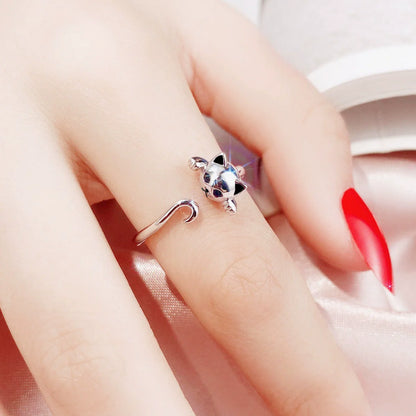 Eleganta 925 Sterling Silver Ringar | Geometrisk Multilager Rund Pärl Design Dam