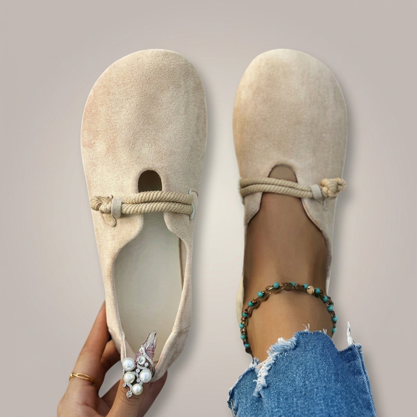 Bekväma Loafers Dam – Slip-On Flats i Mocka Look | Lätta & Stilrena Vardagskor
