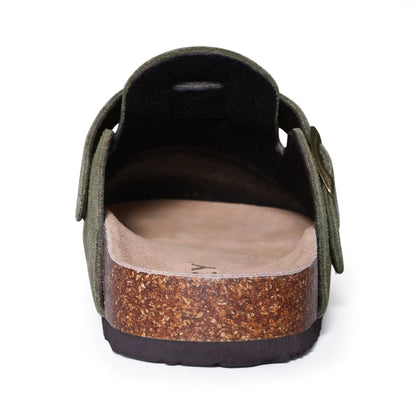 Mocka Clogs Dam – Ergonomiska Tofflor med Fotbädd & Spänne