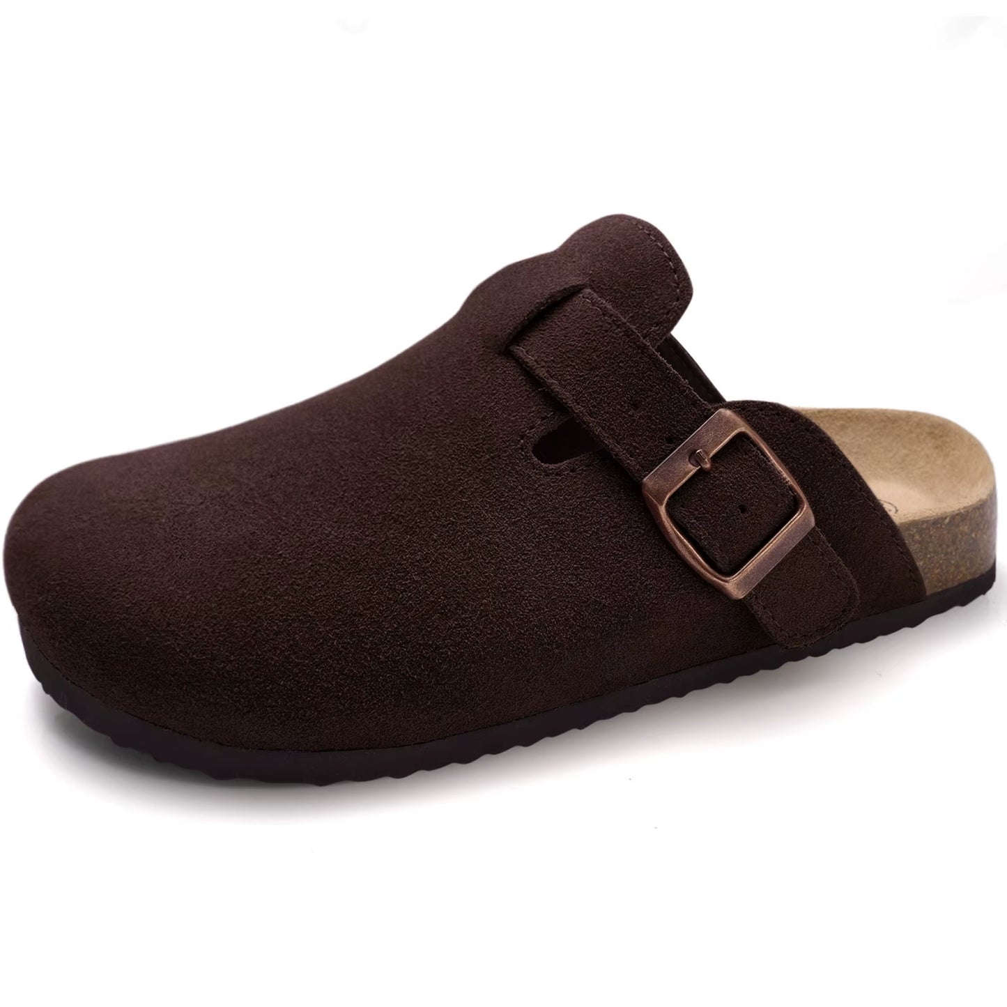 Mocka Clogs Dam – Ergonomiska Tofflor med Fotbädd & Spänne