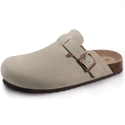 Mocka Clogs Dam – Ergonomiska Tofflor med Fotbädd & Spänne