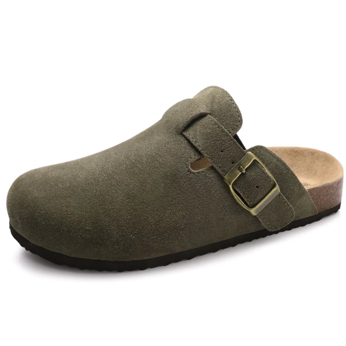 Mocka Clogs Dam – Ergonomiska Tofflor med Fotbädd & Spänne