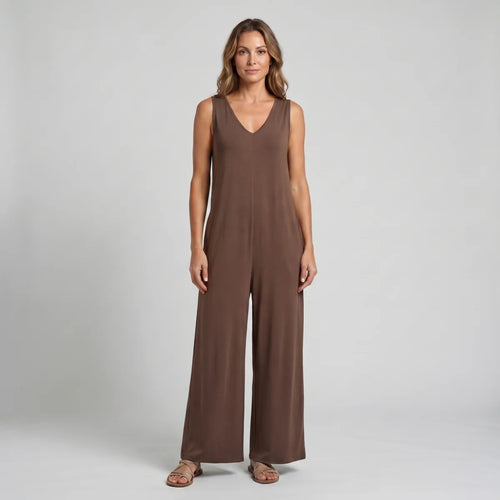 Luftig Oversize Jumpsuit Dam – Ärmlös Vid Jumpsuit med Fickor