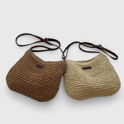 Stråväska Dam Crossbody – Sommarväska i Flätad Design för Strand & Vardag