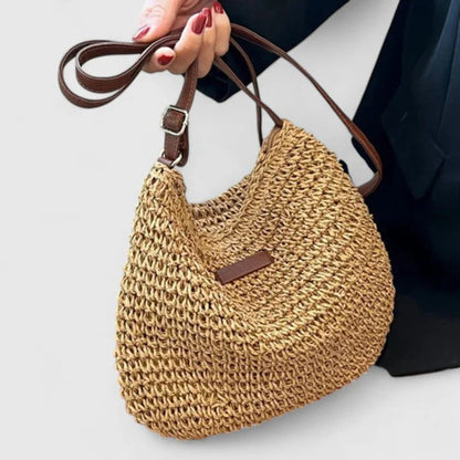 Stråväska Dam Crossbody – Sommarväska i Flätad Design för Strand & Vardag