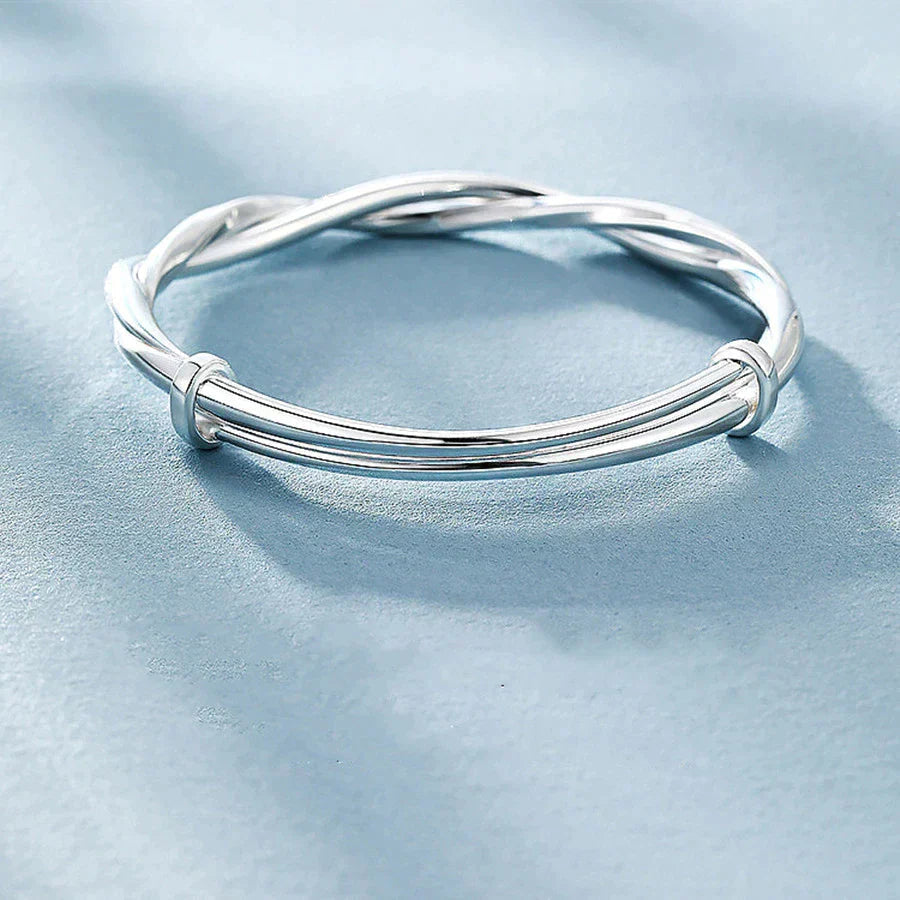 Elegant Minimalistiskt Armband i Sterlingsilver – Justerbart & Lätt Unisexarmband