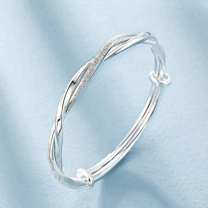 Elegant Minimalistiskt Armband i Sterlingsilver – Justerbart & Lätt Unisexarmband
