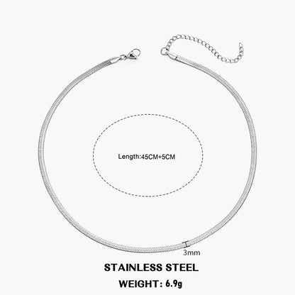 Elegant Stainless Steel Choker Necklace | Modern Herringbone Design in Gold and Silver Dam