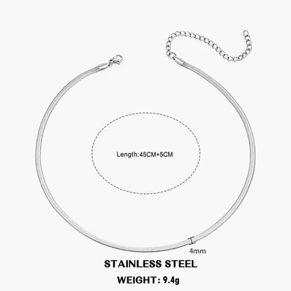 Elegant Stainless Steel Choker Necklace | Modern Herringbone Design in Gold and Silver Dam