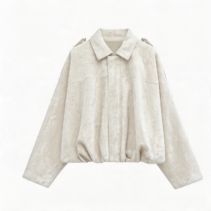 Oversized Mocka Jacka Dam – Vintage Bomberjacka – Långärmad Casual jacka
