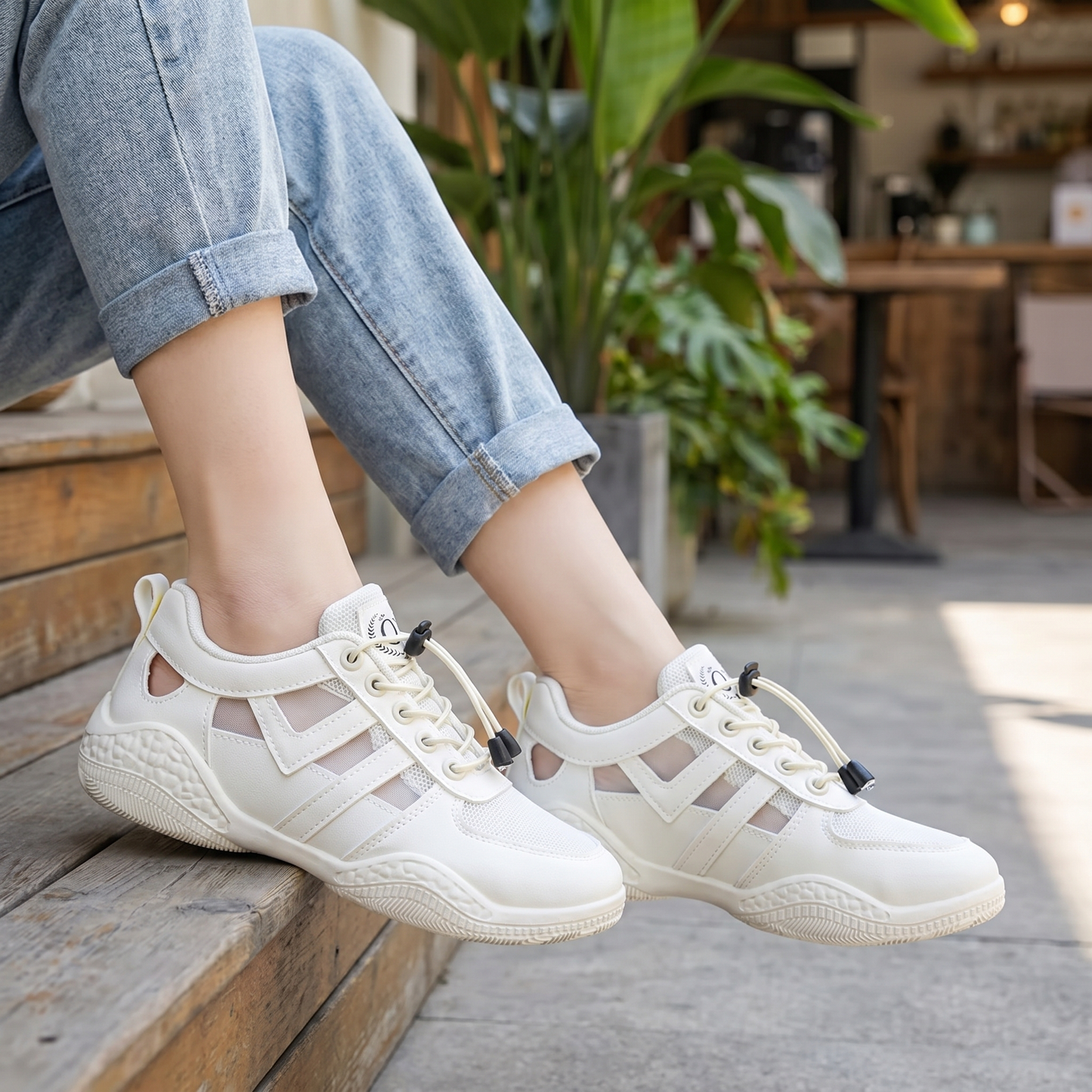 Dam Mesh Sneakers – Luftiga & Lätta Sommarskor för Vardag och Promenader