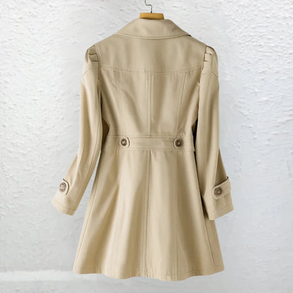 Elegant Trenchcoat Dam – Jacka med Knappar & Stilren Passform